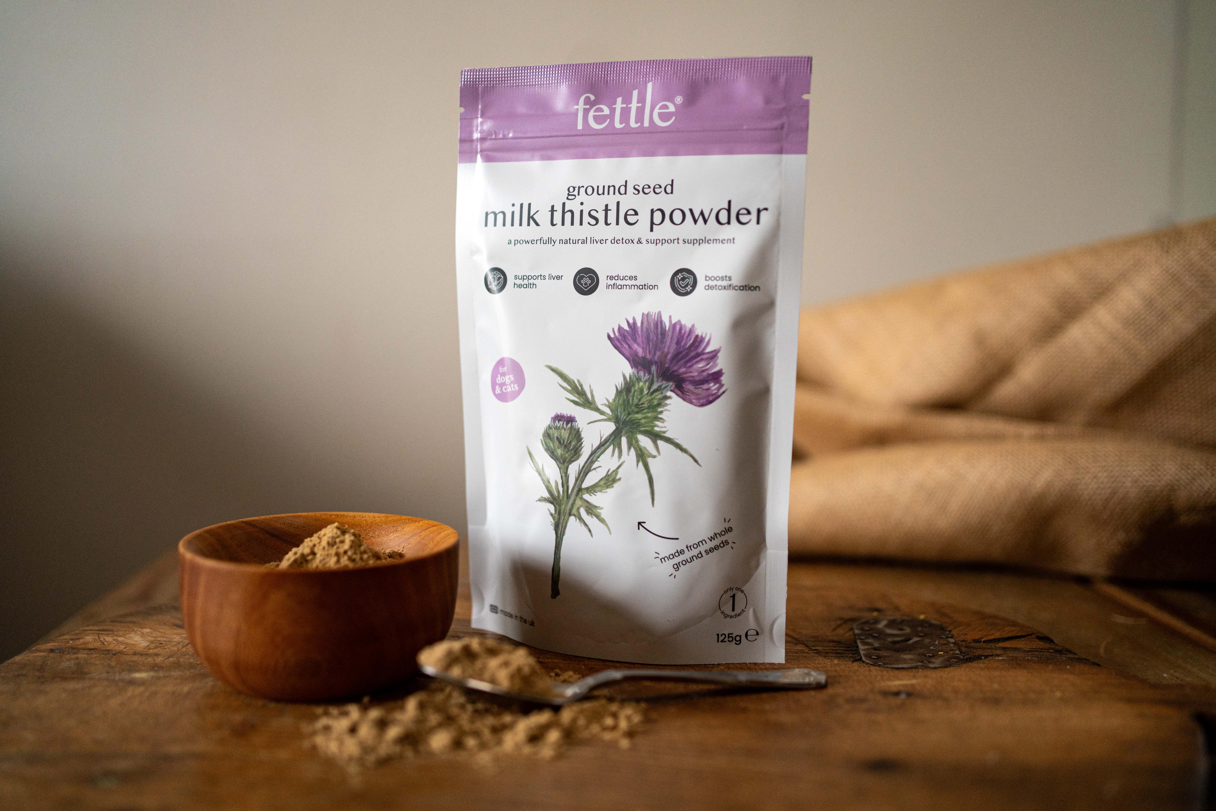 ground seed milk thistle powder for dogs & cats