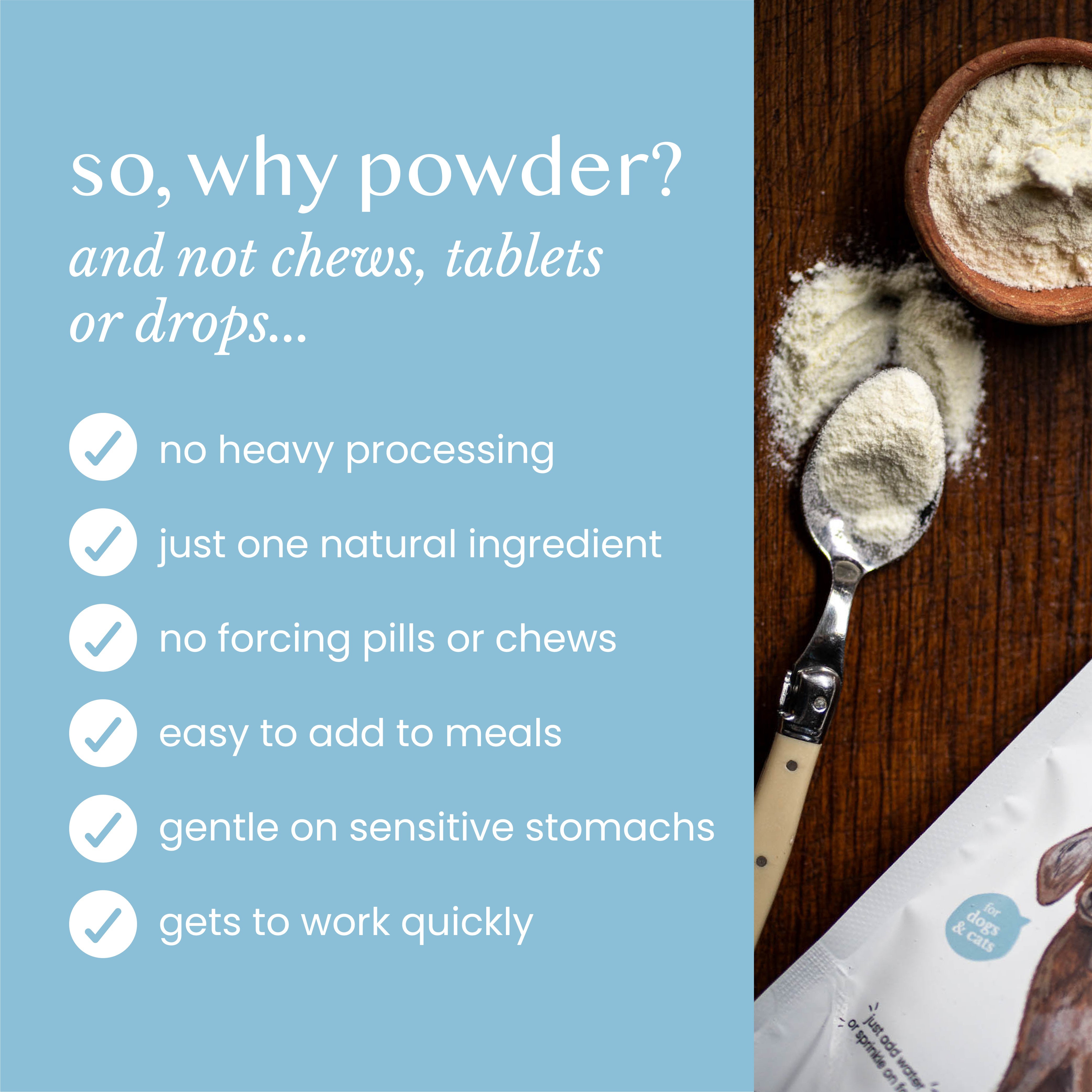 whole goats milk powder for dogs & cats - Fettle
