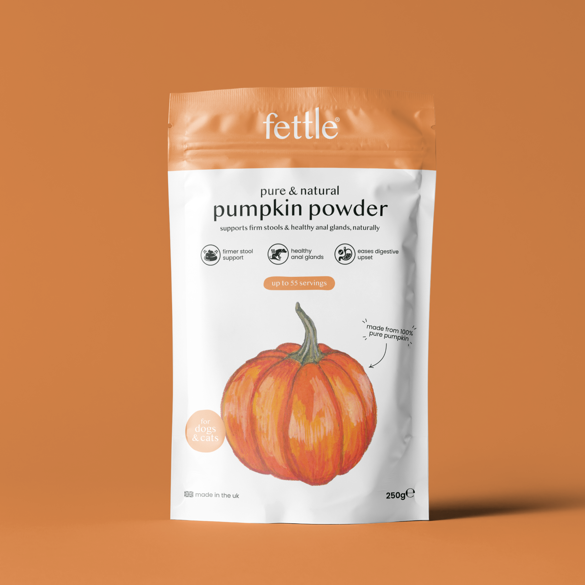 pure pumpkin powder for dogs & cats