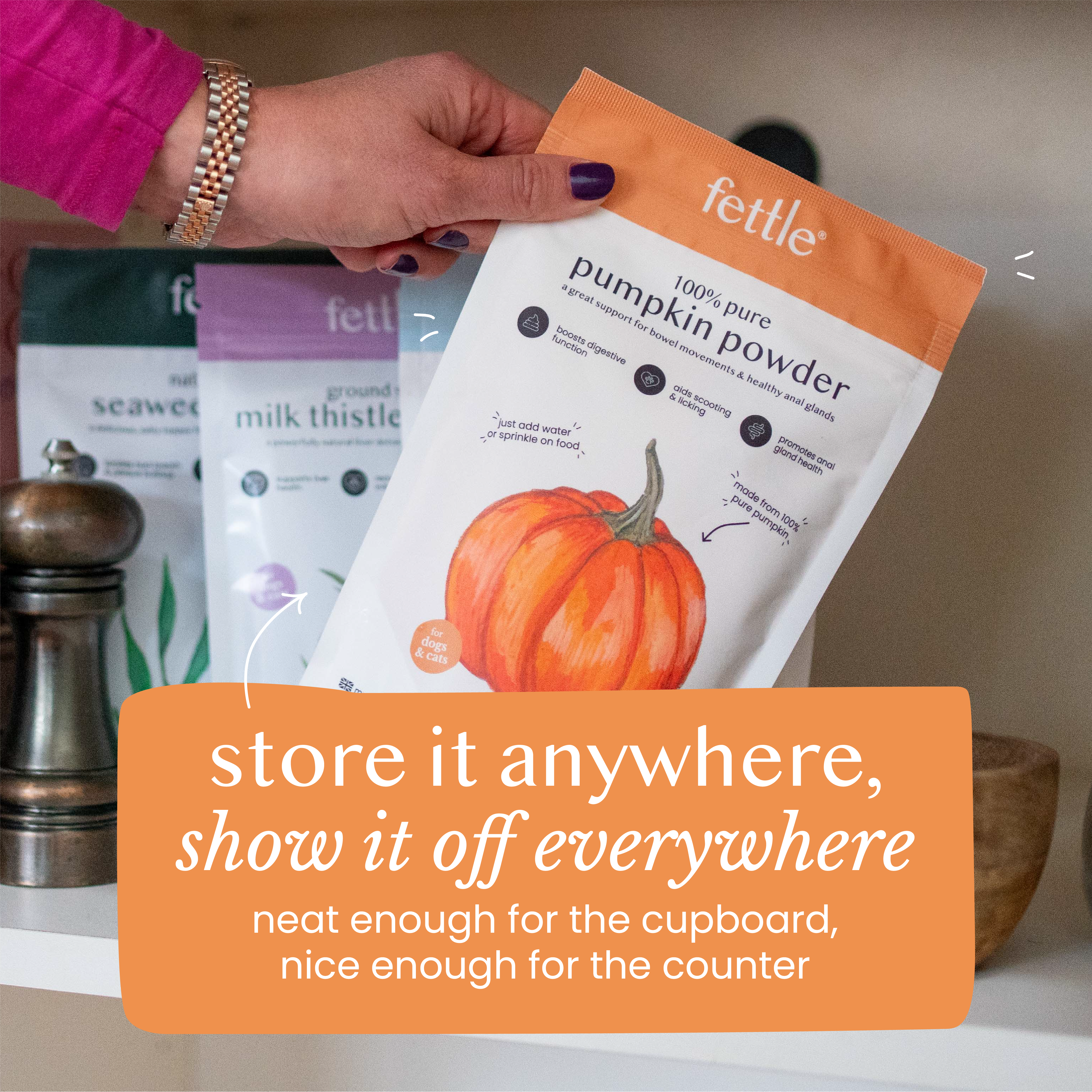 pure pumpkin powder for dogs & cats - Fettle