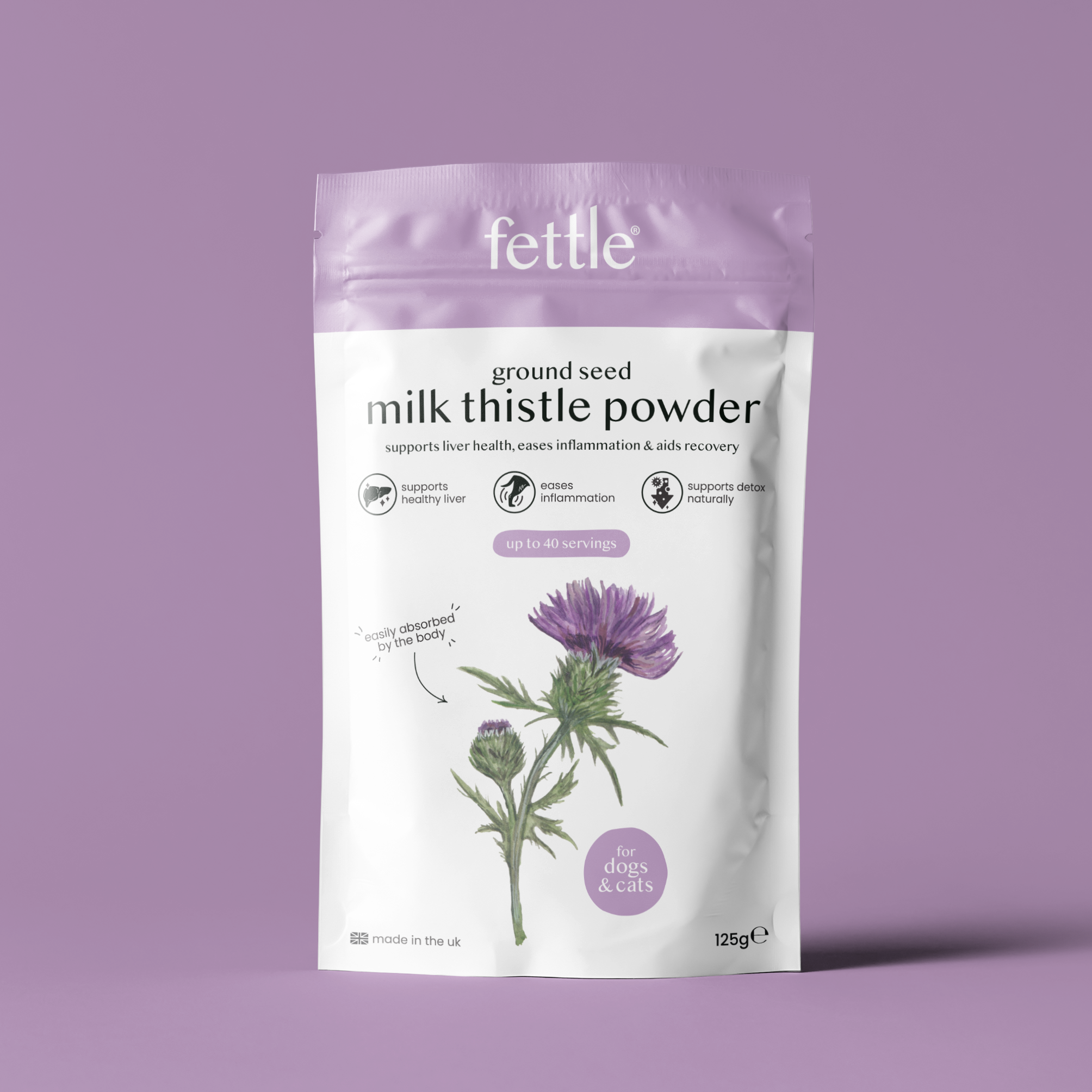 ground seed milk thistle powder for dogs & cats