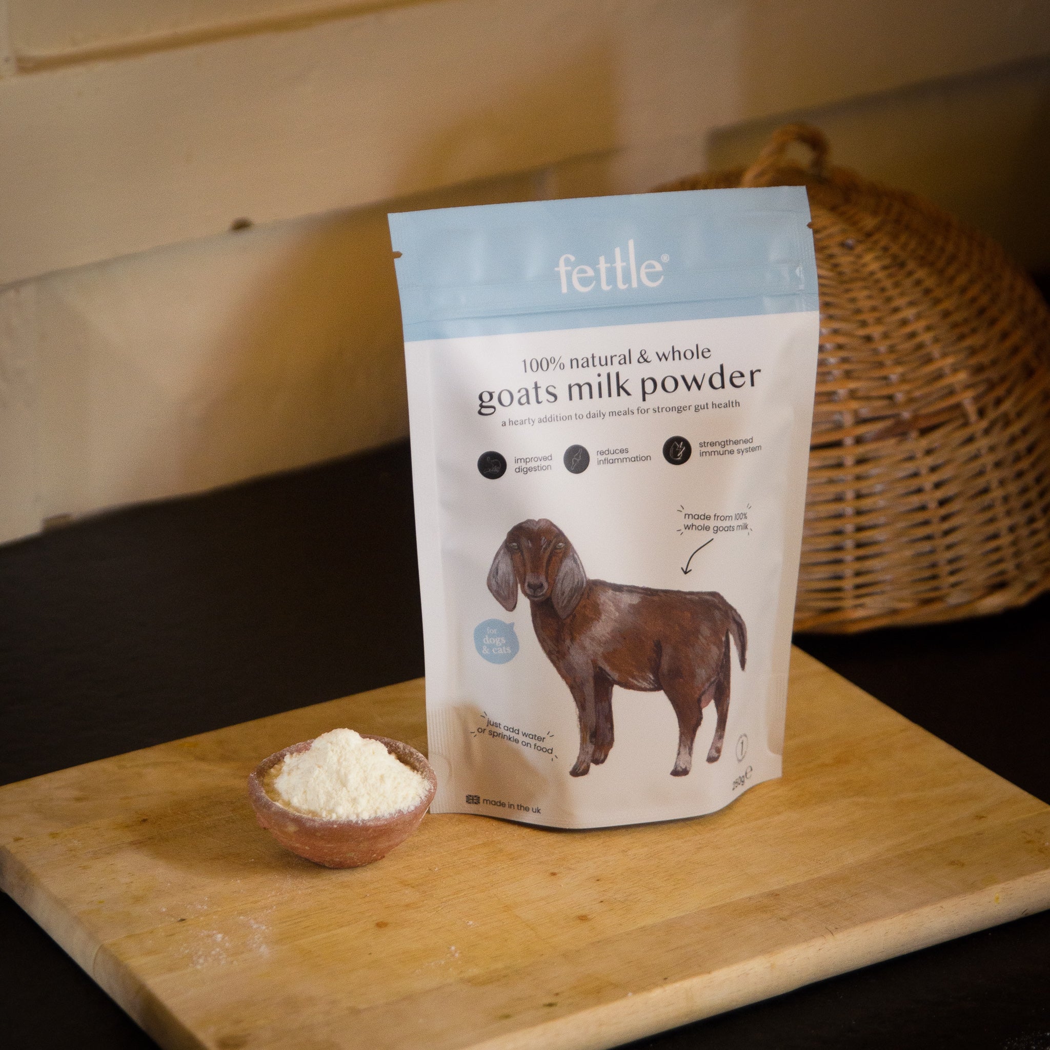Whole Goat Milk Powder for Dogs & Cats | 250g – Fettle